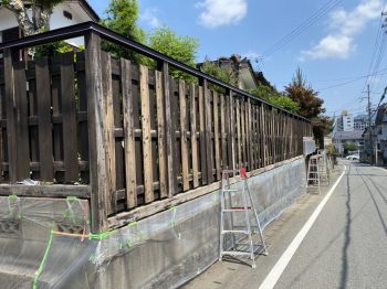 豊岡市Ｋ様邸　塀塗り替え工事